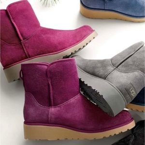 UGG Ankle Boots in Magenta and Gray
